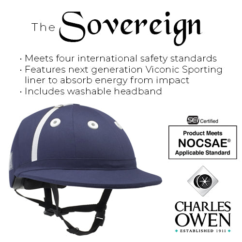 Charles Owen Sovereign Polo Helmet (Regulation, USPA)